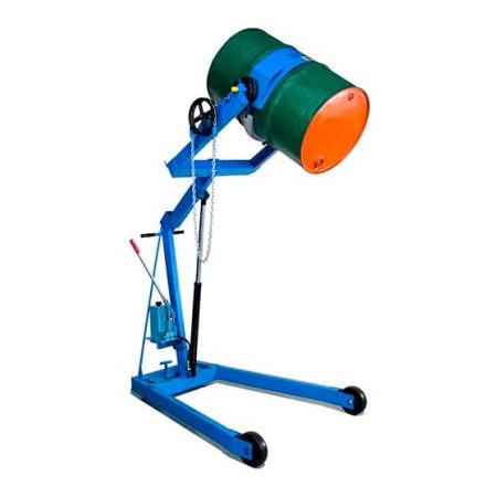 Morse Morse Mobile Drum Lift and Tilt 72" High for 55 Gal Drum - Pull Chain Rotation 400A72